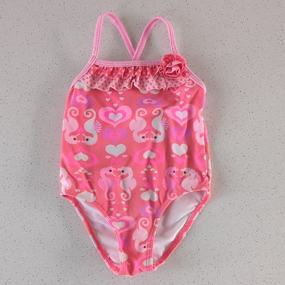Ocean Pacific OP Pink Seahorse Print Swimsuit